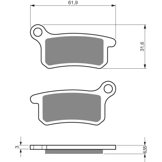 Brake plates Goldfren 185 K1 | Nově přidáno