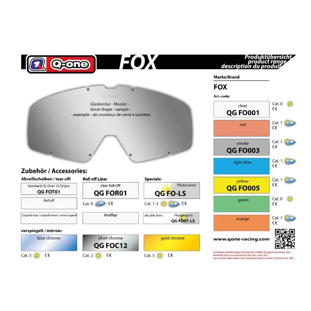sklo FOX Airspc smoke - Extra sleva