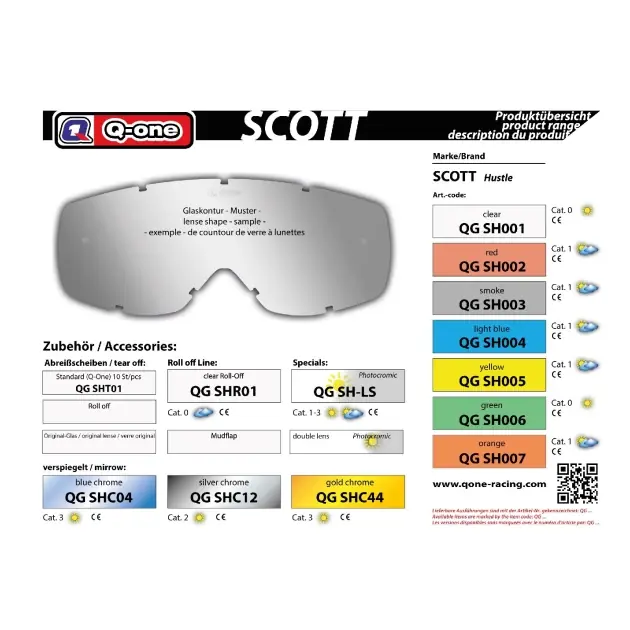 sklo Scott Hustle clear RollOff - Žádaný produkt