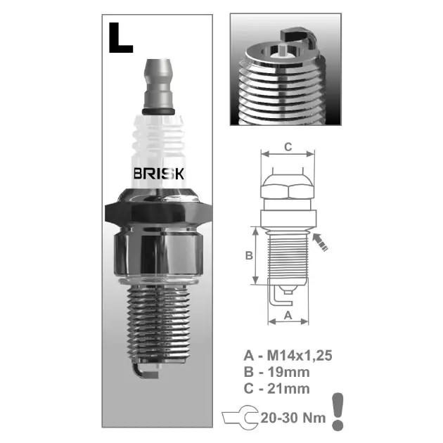 BRISK LR11S spark plug - Omezené zásoby