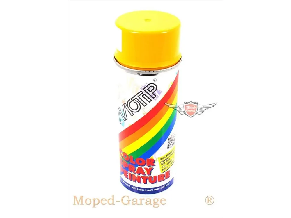 Nyní k dispozici - Sprej s alkydovou barvou 400 ml žlutá RAL 1004 pro moped mokick