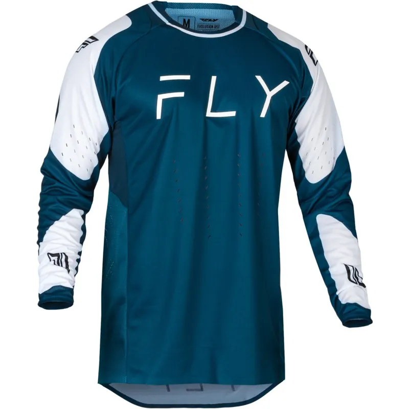 Motokrosový dres EVOLUTION DST. FLY RACING - USA 2024 (modrá/bílá) - Velmi žádaný produkt