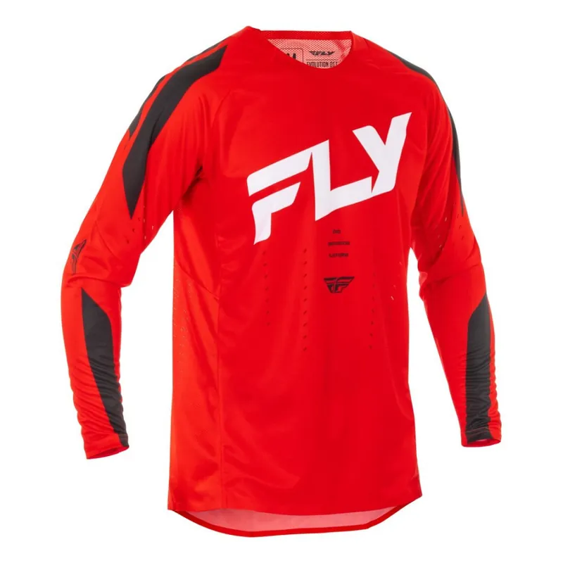 Motokrosový dres EVOLUTION, FLY RACING - USA 2025 (červená/bílá/černá) - Přímo z výroby