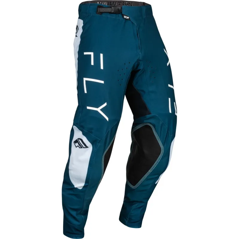 Kvalitní produkt - Motokrosové kalhoty EVOLUTION DST. FLY RACING - USA 2024 (modrá/bílá)