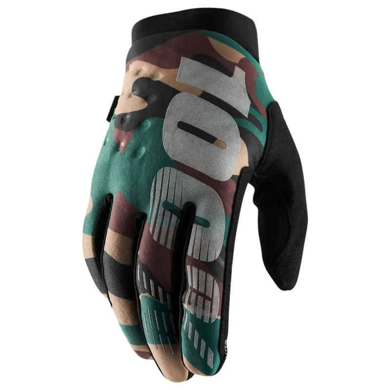 Akční sleva | Motokrosové rukavice BRISKER, 100% (camo/černá)