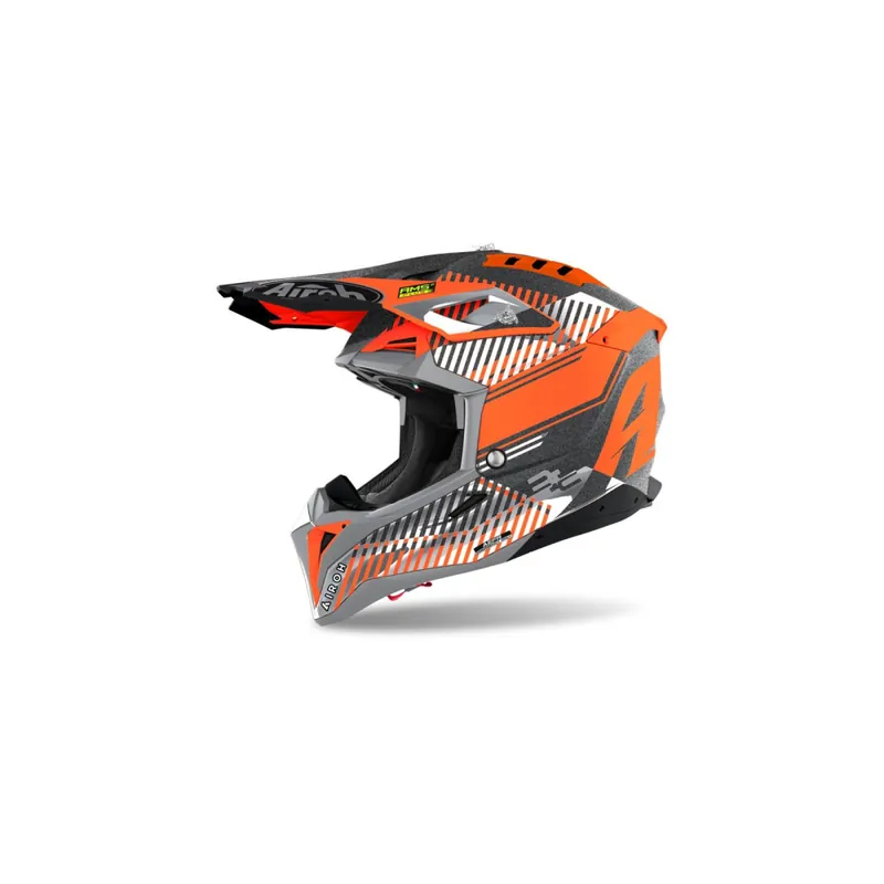 Motokrosová přilba AVIATOR 3.0 Wave, AIROH (oranžová/chrom) 2022 - Doprodej zásob