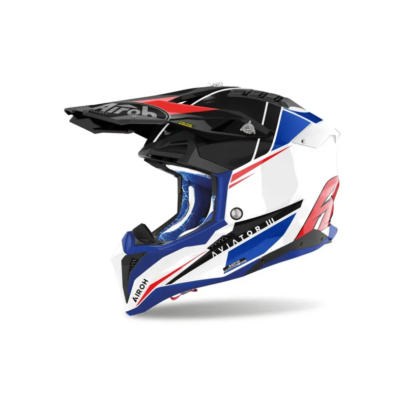 Motokrosová přilba AVIATOR 3 Push, AIROH (modrá/červená) 2025 | Kupte nyní
