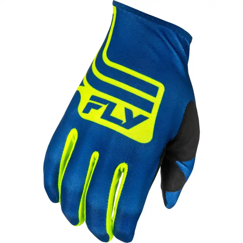 Motokrosové rukavice LITE, FLY RACING - USA 2025 (modrá/hi-vis) - Zlevněno