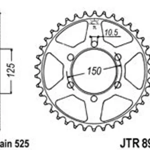 Ušetřete více | Řetězová rozeta JT JTR 899-42 42 zubů, 525