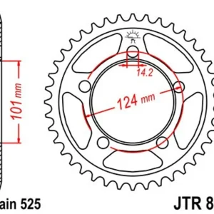Zlevněno - Řetězová rozeta JT JTR 898-41 41 zubů, 525