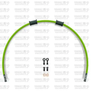 Akce | Hadice zadní brzdy Venhill POWERHOSEPLUS KAW-15004RB-GR (1 hadice v sadě) zelené hadice, černé koncovky