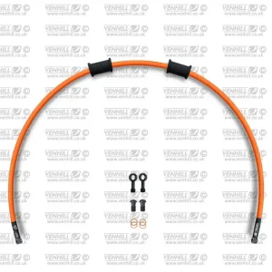 Zvýhodněná cena - Hadice zadní brzdy Venhill POWERHOSEPLUS SUZ-6014RB-OR (1 hadice v sadě) oranžové hadice, černé koncovky