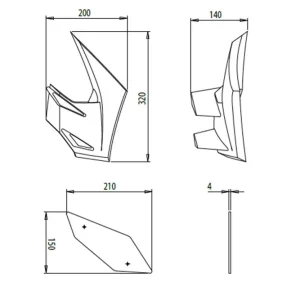 Boční spoilery PUIG DOWNFORCE 20284N černý pro KAWASAKI Z 900 2020-2024 - Pospěšte si