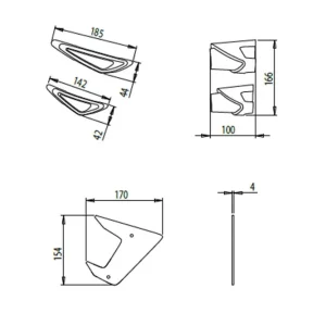 Boční spoilery PUIG DOWNFORCE 20380N černý pro YAMAHA MT-09 850 / 890 2017-2020 - Právě přidáno
