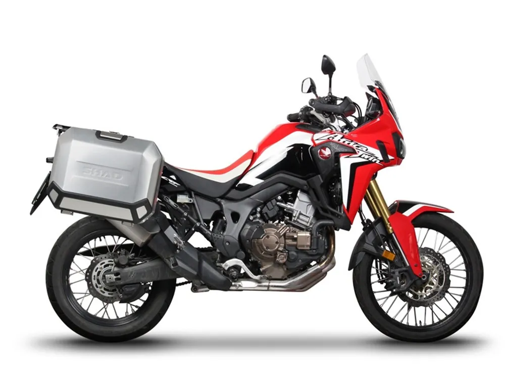 Kompletní sada bočních hliníkových kufrů SHAD TERRA 36L/47L, včetně montážní sady SHAD HONDA CRF 1000 Africa Twin - Nově v sortimentu