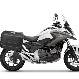 Doprodej | Kompletní sada bočních černých hliníkových kufrů SHAD TERRA BLACK 36L/36L, včetně montážní sady SHAD HONDA NC 750 X