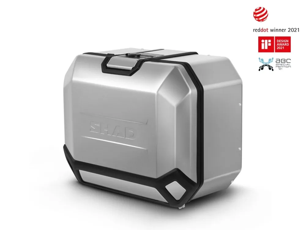 Cenový hit - Kompletní sada bočních hliníkových kufrů SHAD TERRA 47L/47L, včetně montážní sady SHAD SUZUKI DL 1000 V-Strom/ DL 1050 V-Strom