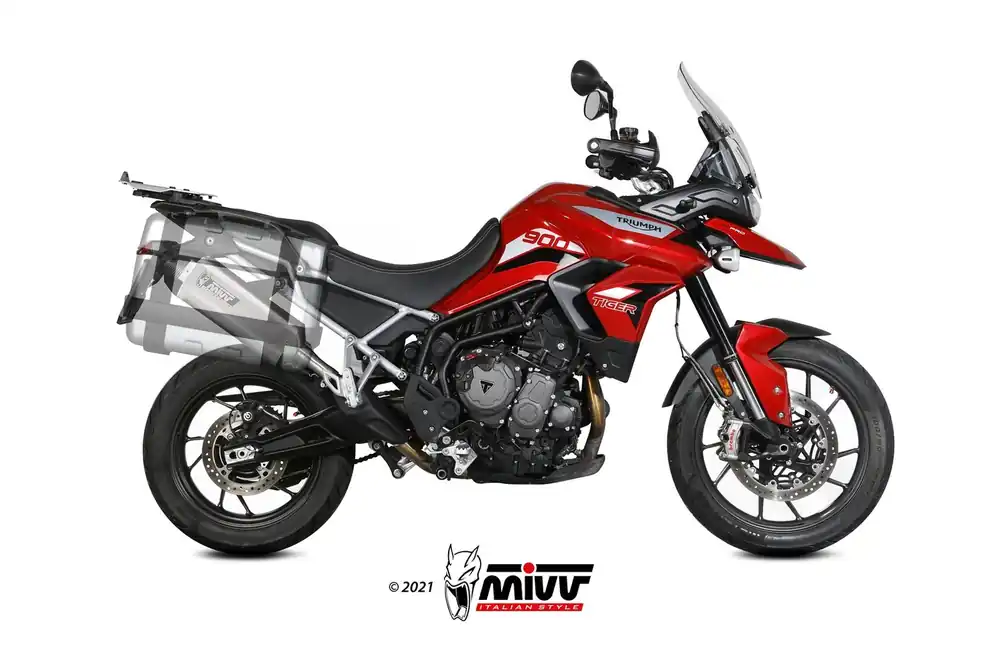Nabídka dne - Koncovka výfuku MIVV SPEED EDGE T.018.LRX Nerez / Karbonové víčko pro TRIUMPH Tiger 900 2021-2023