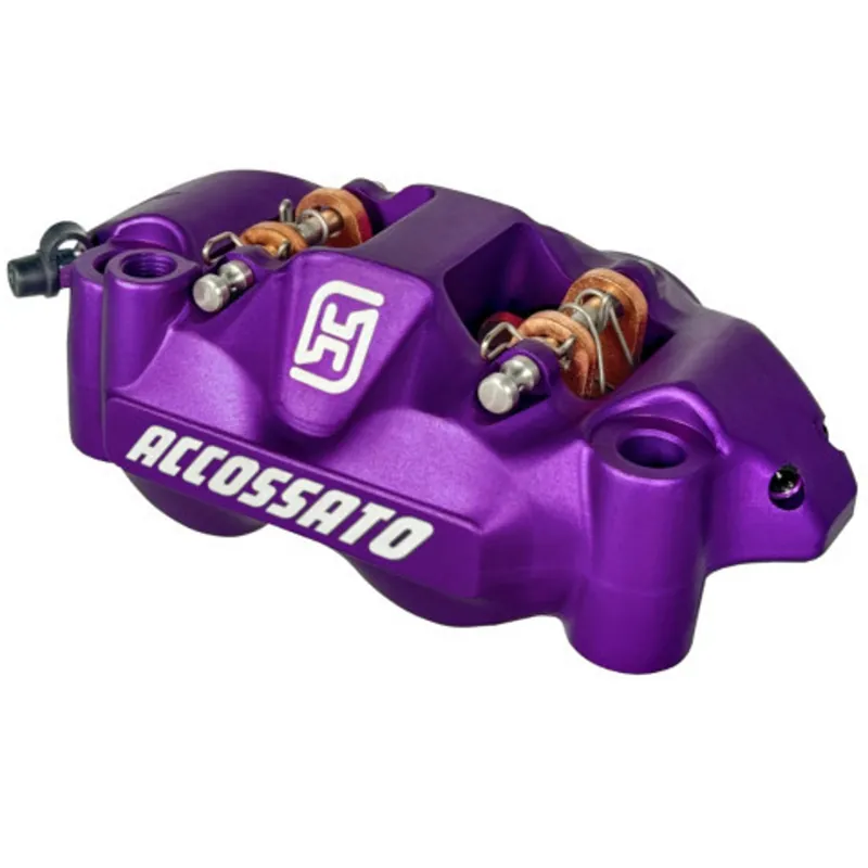 Zlevněno - Radiální brzdové třmeny ACCOSSATO PZ004 kovaný monoblok s roztečí 108 mm s hliníkovými pístky