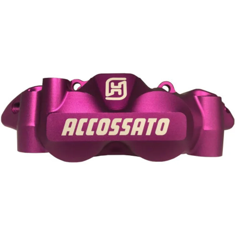 Radiální brzdové třmeny ACCOSSATO PZ004 kovaný monoblok s roztečí 108 mm s hliníkovými pístky - Právě v prodeji