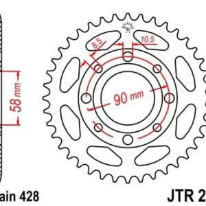 Řetězová rozeta JT JTR 269-36 36 zubů, 428 | Novinka v nabídce