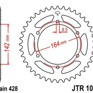 Připraveno k odeslání | Řetězová rozeta JT JTR 1067-52 52 zubů, 428
