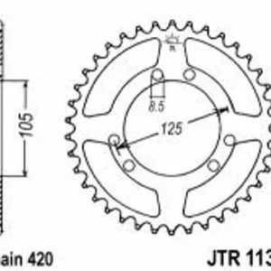 Nově v e-shopu - Řetězová rozeta JT JTR 1131-50 50 zubů, 420