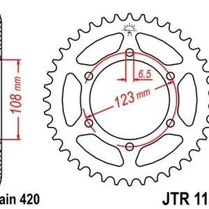 Přímo z továrny | Řetězová rozeta JT JTR 1133-52 52 zubů, 420