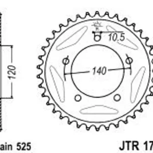Řetězová rozeta JT JTR 1792-48 48 zubů, 525 | Nově k dispozici