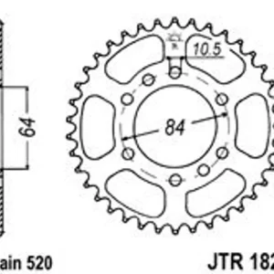 Řetězová rozeta JT JTR 1826-37 37 zubů, 520 - Skvělé hodnocení