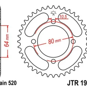 Řetězová rozeta JT JTR 1910-32 32 zubů, 520 - Skvělá nabídka