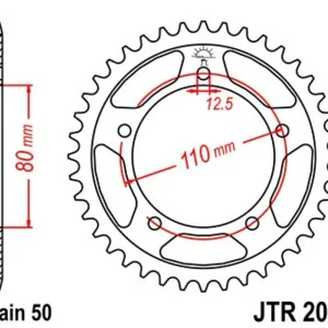 Do košíku | Řetězová rozeta JT JTR 2010-43 43 zubů, 530