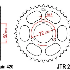 Akce - Řetězová rozeta JT JTR 216-45 45 zubů, 420