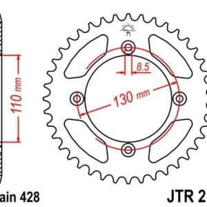 Poslední příležitost - Řetězová rozeta JT JTR 217-55 55 zubů, 428