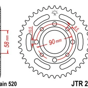 Do košíku | Řetězová rozeta JT JTR 279-30 30 zubů, 520