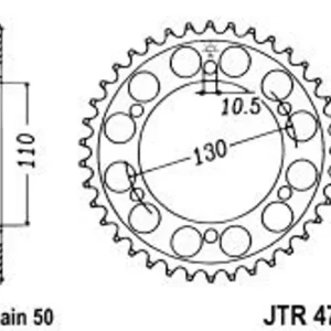 Velmi žádaný produkt - Řetězová rozeta JT JTR 479-38 38 zubů, 530