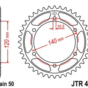 Řetězová rozeta JT JTR 499-52 52 zubů, 530 | Výhodná koupě