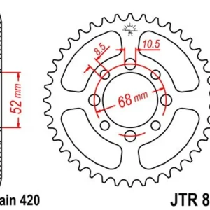 Přímo z továrny - Řetězová rozeta JT JTR 801-30 30 zubů, 420