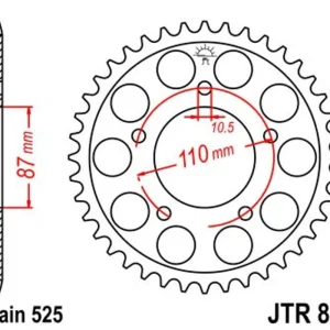 Mezi nejprodávanějšími | Řetězová rozeta JT JTR 807-48 48 zubů, 525