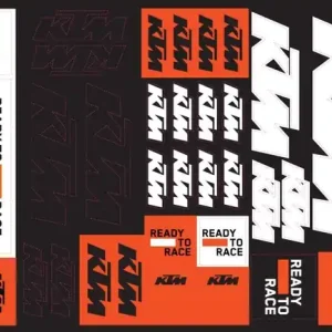 KTM arch samolepek Team Corporate Sticker Sheet | Vysoká kvalita