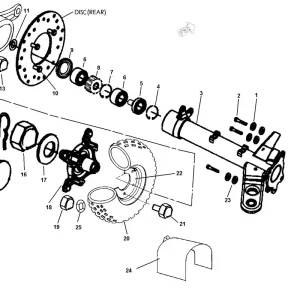 Outlet - Linhai AXLE TUBE AND HITCH ASSEMBLY 21003