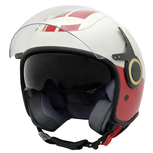 Přilba otevřená VESPA VJ RACING SIXTIES WHITE/RED | Jen tento týden