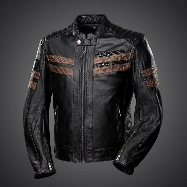 4SR Pánská kožená moto bunda Cool EVO hnědá | Oblíbený produkt