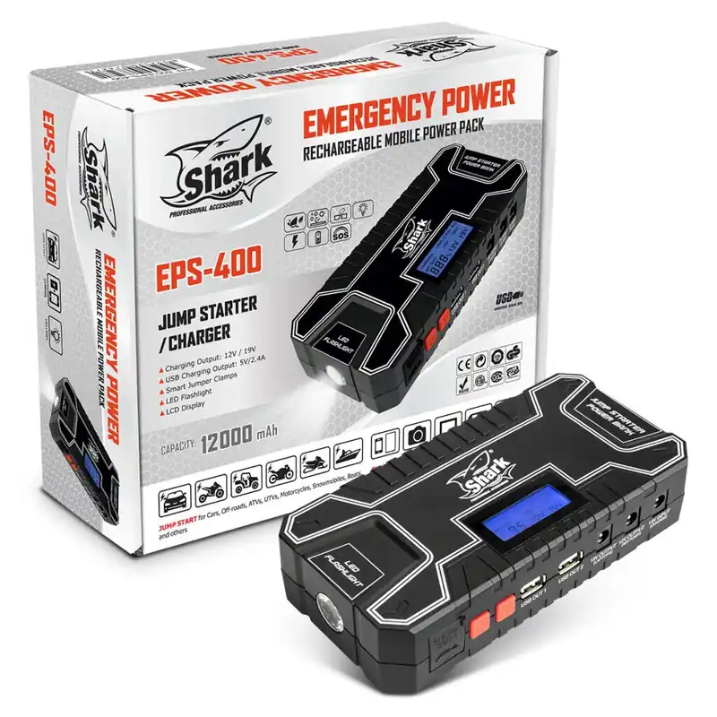 Novinka - Multifunkční startovací zdroj SHARK Jump Starter EPS-400