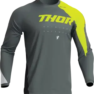 Rychlé odeslání - THOR dres Sector Edge šedá/žlutá