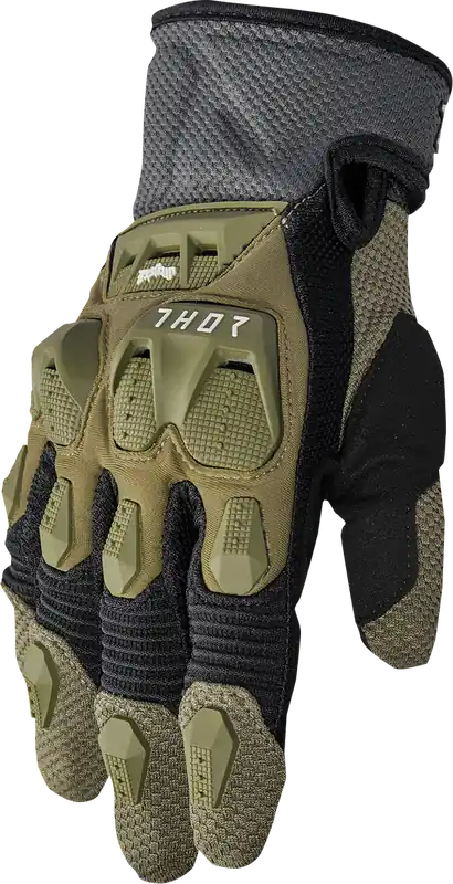 Připraveno k odeslání - THOR rukavice MX THOR Terrain army zelená/černá