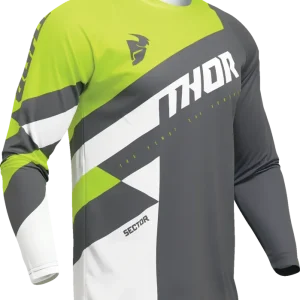THOR dres SECTOR CHECKER tm.šedá/žlutá | Téměř vyprodáno