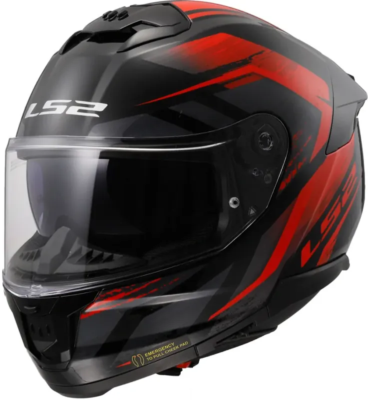 LS2 Integrální moto přilba FF808 STREAM II FURY BLACK RED - Rychlé doručení