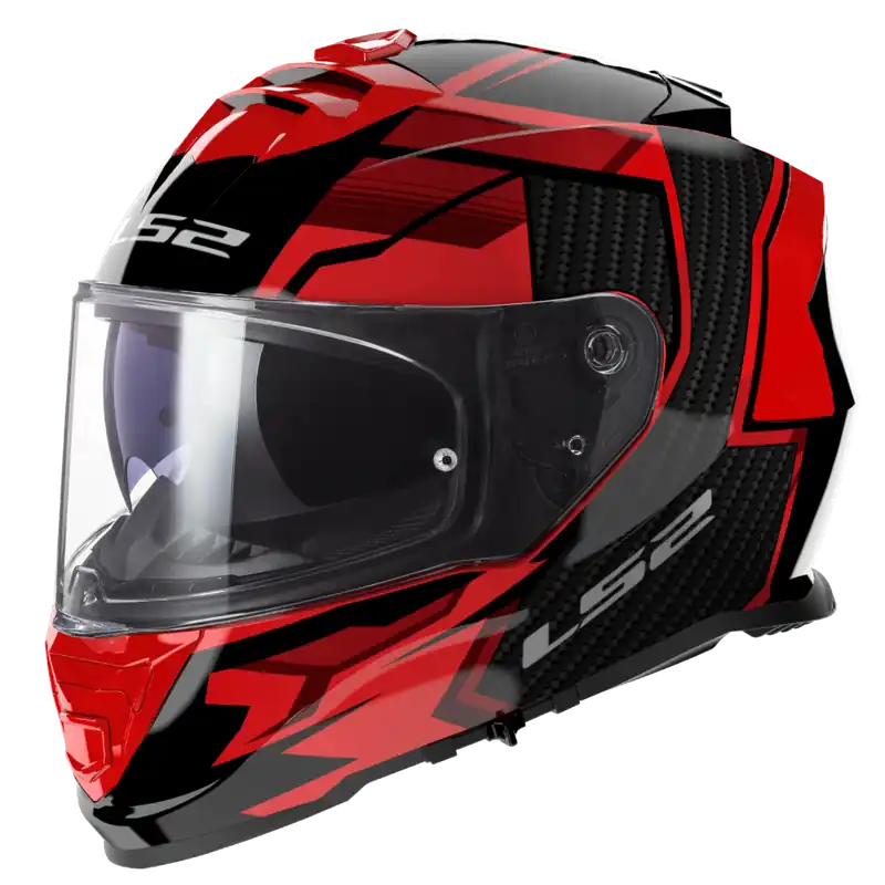 Výhodná nabídka - LS2 Integrální moto přilba FF800 STORM II TRACKER BLACK RED